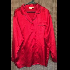 Red Satin Sleep Shirt